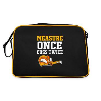 Construction worker construction site - Retro Bag - black/gold - Back