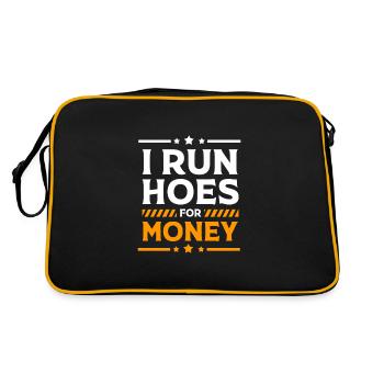 Construction worker construction site - Retro Bag - black/gold - Back
