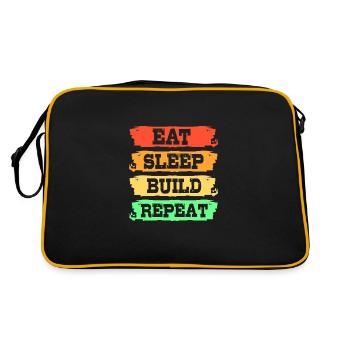 Construction worker construction site - Retro Bag - black/gold - Back