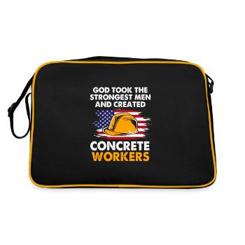 Construction worker construction site - Retro Bag - black/gold - Back