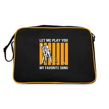 Construction worker construction site - Retro Bag - black/gold - Back