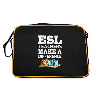 Professeur d’anglais Professeur d’anglais - Sac Retro - noir/or - Dos
