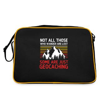 Geocaching Geocache Geocacher - Retro Bag - black/gold - Back