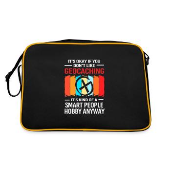 Geocaching Geocache Geocacher - Retro Bag - black/gold - Back