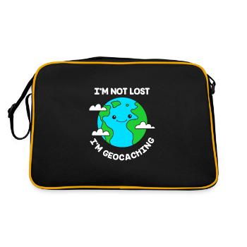 Geocaching Geocache Geocacher - Retro Bag - black/gold - Back