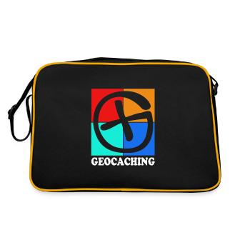 Géocaching Géocache Géocacher - Sac Retro - noir/or - Dos