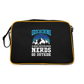 Geocaching Geocache Geocacher - Retro Bag - black/gold - Back