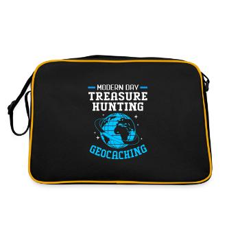 Geocaching Geocache Geocacher - Retro Bag - black/gold - Back
