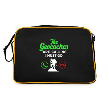 Geocaching Geocache Geocacher - Retro Bag - black/gold - Back