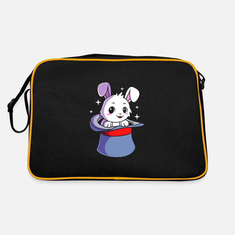 Zauberer Magie Magier Hase Retro Tasche