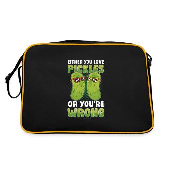 Soit vous aimez les cornichons, soit vous vous trompez - Sac Retro - noir/or - Dos