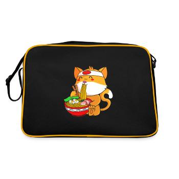 Porte-bonheur Maneki Neko Japon - Sac Retro - noir/or - Dos