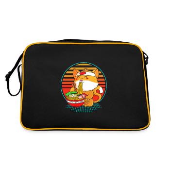 Porte-bonheur Maneki Neko Japon - Sac Retro - noir/or - Dos