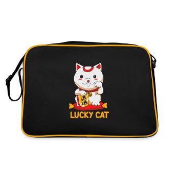 Porte-bonheur Maneki Neko Japon - Sac Retro - noir/or - Dos