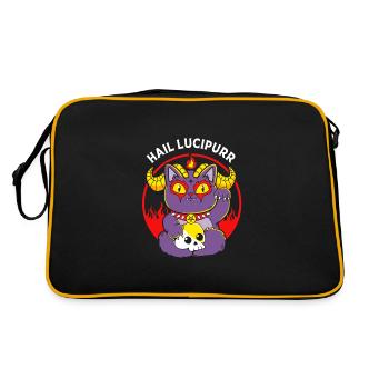 Porte-bonheur Maneki Neko Japon - Sac Retro - noir/or - Dos