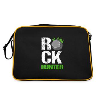 Geologe Geologie - Retro Tasche - Schwarz/Gold - Hinten