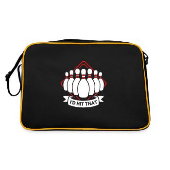 Bowling Bowler Bowling Skittles Bowling Ball - Retro Bag - black/gold - Back