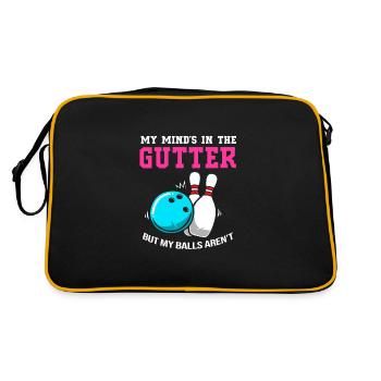 Bowling Bowler Bowling Skittles Bowling Ball - Retro Bag - black/gold - Back