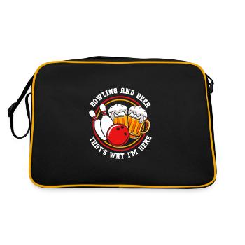 Bowling Bowler Bowling Skittles Bowling Ball - Retro Bag - black/gold - Back