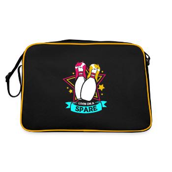 Bowling Bowler Bowling Skittles Bowling Ball - Retro Bag - black/gold - Back