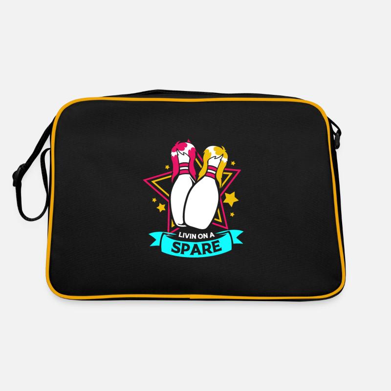 Bowling Bowler Bowling Skittles Boule de bowling Sac Retro