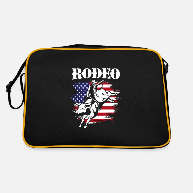 Rodeo - Retro Tasche - Schwarz/Gold