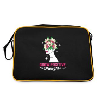 Body Positivity Feminist Feminismus Feministin - Retro Tasche - Schwarz/Gold - Hinten