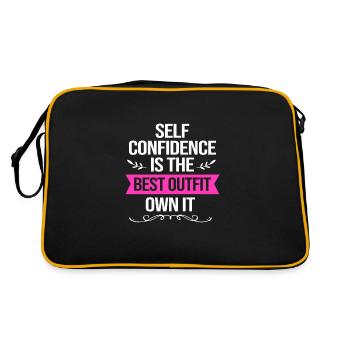 Body Positivity - Retro Tasche - Schwarz/Gold - Hinten