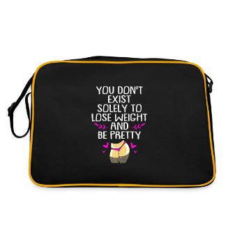 Body Positivity - Retro Tasche - Schwarz/Gold - Hinten