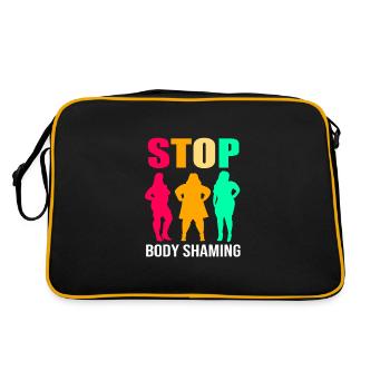 Body Positivity - Retro Tasche - Schwarz/Gold - Hinten