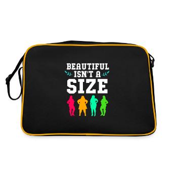 Body Positivity Feminist Feminismus Feministin - Retro Tasche - Schwarz/Gold - Hinten