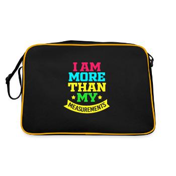 Body Positivity Feminist Feminismus Feministin - Retro Tasche - Schwarz/Gold - Hinten