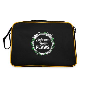 Body Positivity Feminist Feminismus Feministin - Retro Tasche - Schwarz/Gold - Hinten