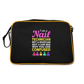 Créatrice d'ongles, esthéticienne, cosmétique pour les ongles - Sac Retro - noir/or - Dos