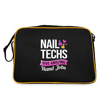 Créatrice d'ongles, esthéticienne, cosmétique pour les ongles - Sac Retro - noir/or - Dos