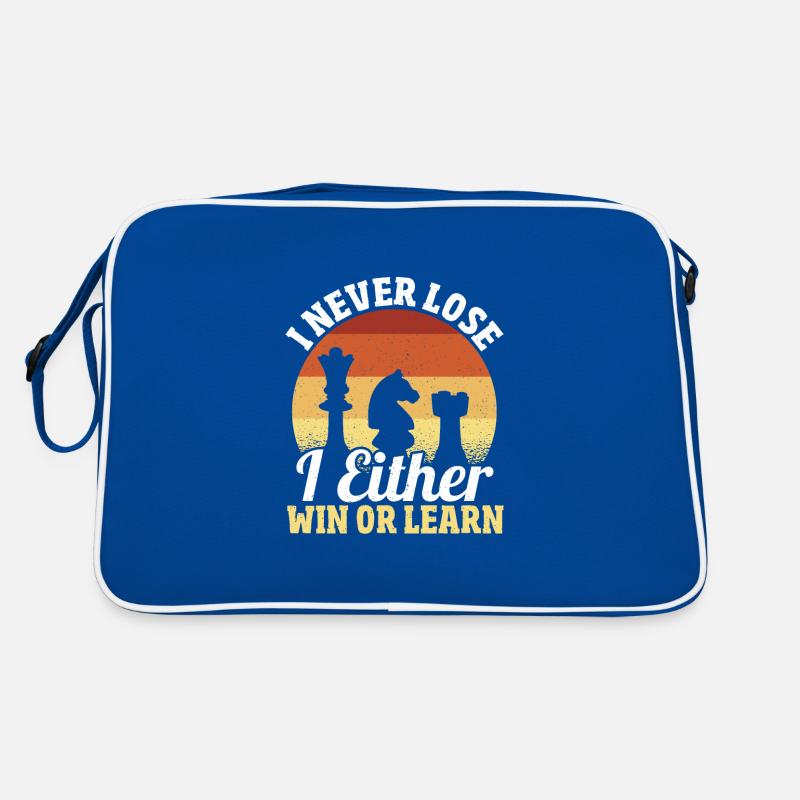 Ich verliere nie Ich gewinne oder lerne Retro Tasche