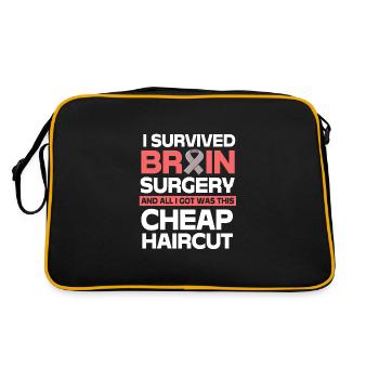 brain tumor tumor brain - Retro Bag - black/gold - Back