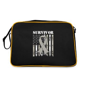 brain tumor tumor brain - Retro Bag - black/gold - Back