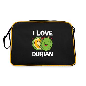Thai Durian Fruit - Retro Bag - black/gold - Back