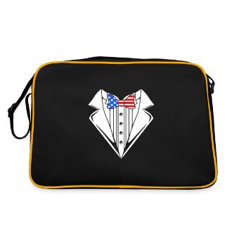 Fourth of July National Colors National Day United States - Retro Bag - black/gold - Back
