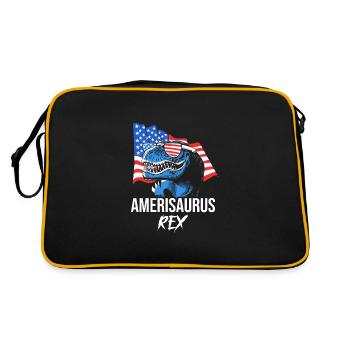 Fourth of July National Colors National Day United States - Retro Bag - black/gold - Back