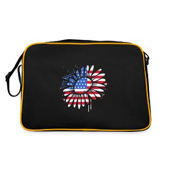 Fourth of July National Colors National Day United States - Retro Bag - black/gold - Back