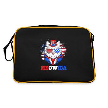 Fourth of July National Colors National Day United States - Retro Bag - black/gold - Back