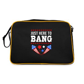 Fourth of July National Colors National Day United States - Retro Bag - black/gold - Back