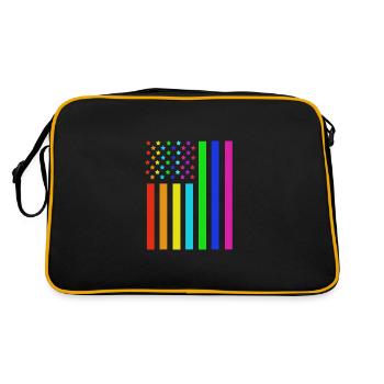 Fourth of July National Colors National Day United States - Retro Bag - black/gold - Back