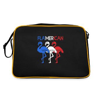 Fourth of July National Colors National Day United States - Retro Bag - black/gold - Back