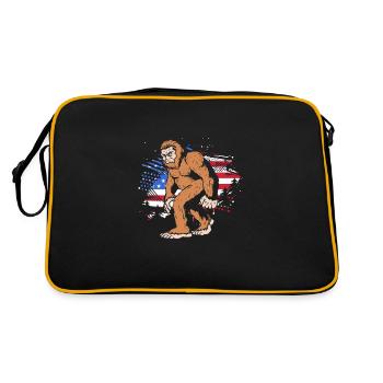 Fourth of July National Colors National Day United States - Retro Bag - black/gold - Back