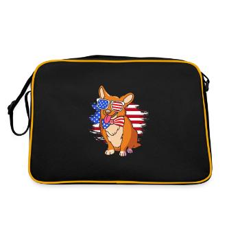 Fourth of July National Colors National Day United States - Retro Bag - black/gold - Back
