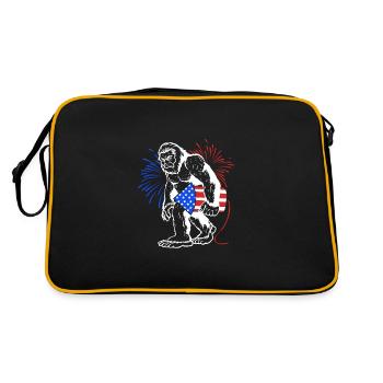 Fourth of July National Colors National Day United States - Retro Bag - black/gold - Back