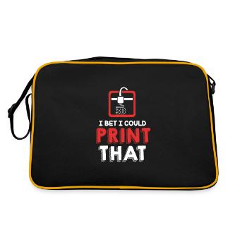 Impression 3D - Sac Retro - noir/or - Dos